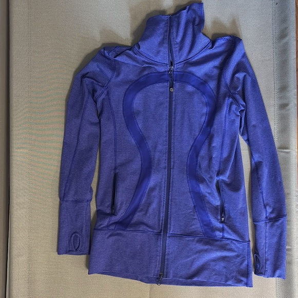 Lululemon In Stride Jacket Pigment Tonka Stripe Size 8 - Picture 1 of 7